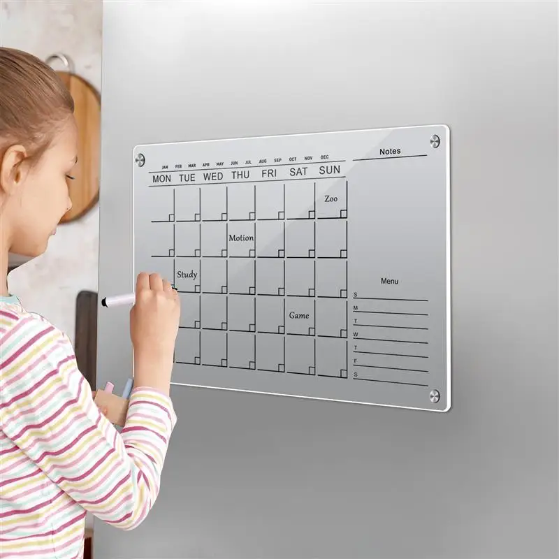 Calendar For Fridge Monthly Weekly Planner Calendar Table Dry Erase Whiteboard Message Board School White Board With Pen