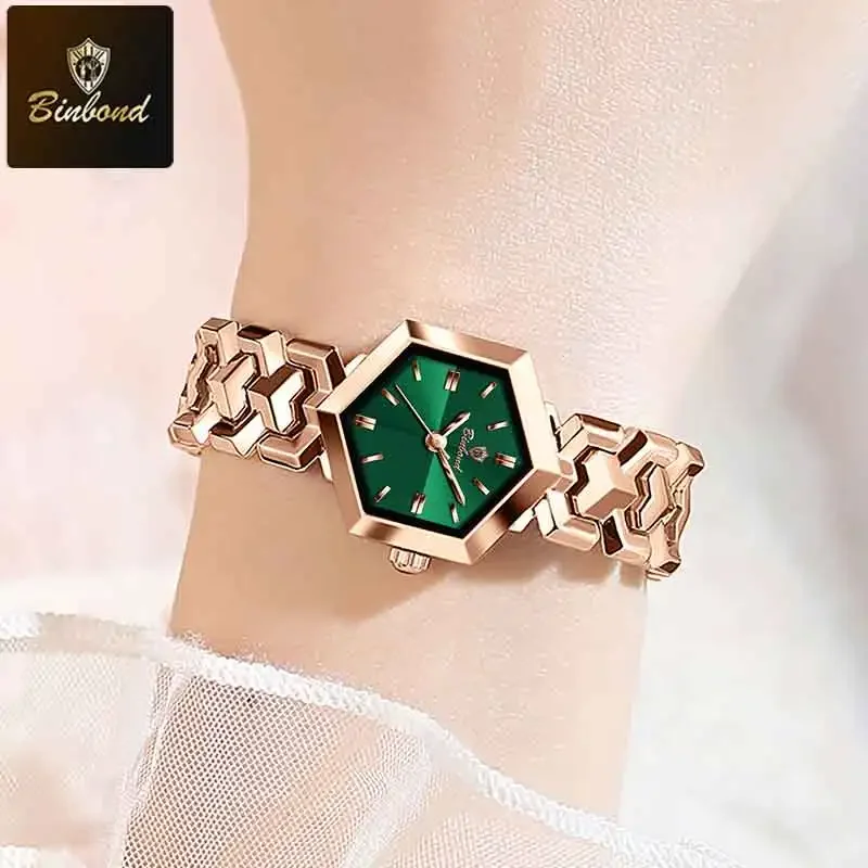 BONBOND موضة جديدة الأكثر مبيعا ساعة السيدات الترفيه الرياضة مقاوم للماء ساعة أنيقة المرأة كوارتز ساعة اليد Relógio senhora
