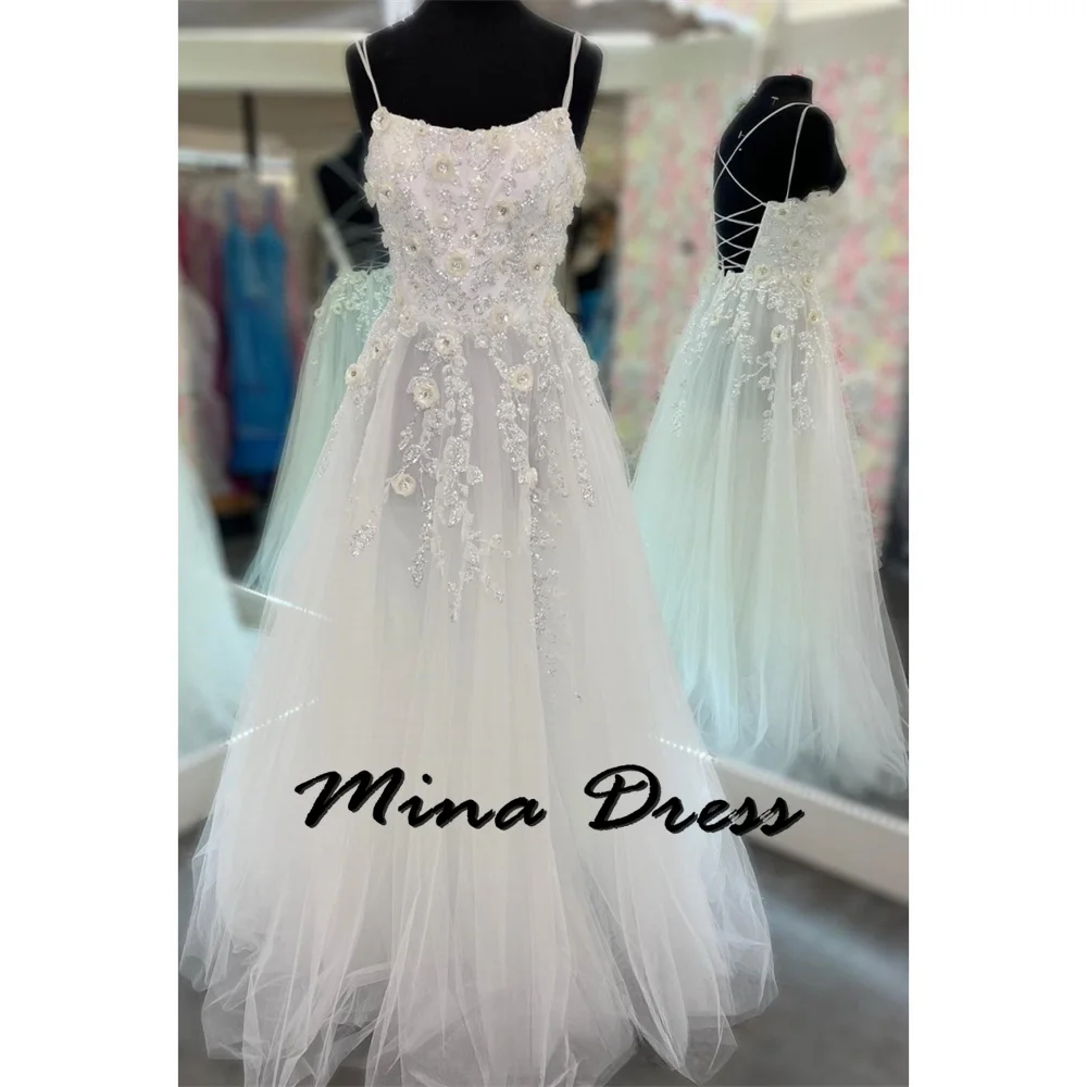 

Mina Customized Backless Evening Dresses Woman Elegant Womens Party Dresses for Formal Occasions Spaghetti Straps Ball Gowns