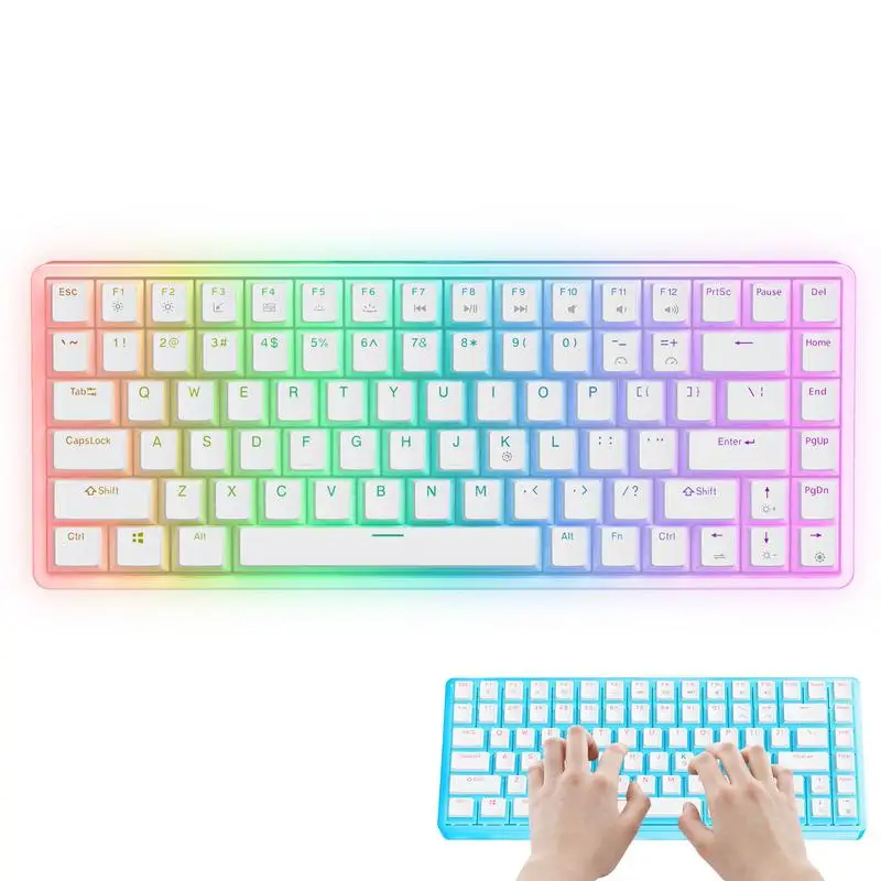 

Mechanical Game Keyboard Mechanical Game Keyboard with LED Backlit Durable Compact USB Light up Keys Spill-Resistant Keyboard