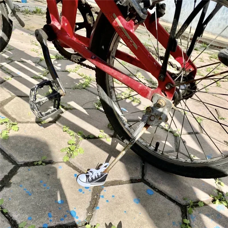 1PC 7.5cm Motorcycle Bracket Canvas Shoe Side Bracket Bicycle Pedal Bracket Pad Motorcycle Kickstand Stands Protective Cover