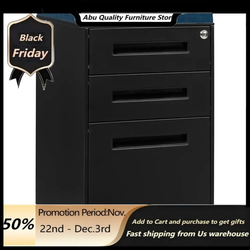 Filing Cabinets  Filing Cabinets  STOCKPILE Seated 3 Drawer Mobile File Cabinet with Removable Magnetic Cushion Seat