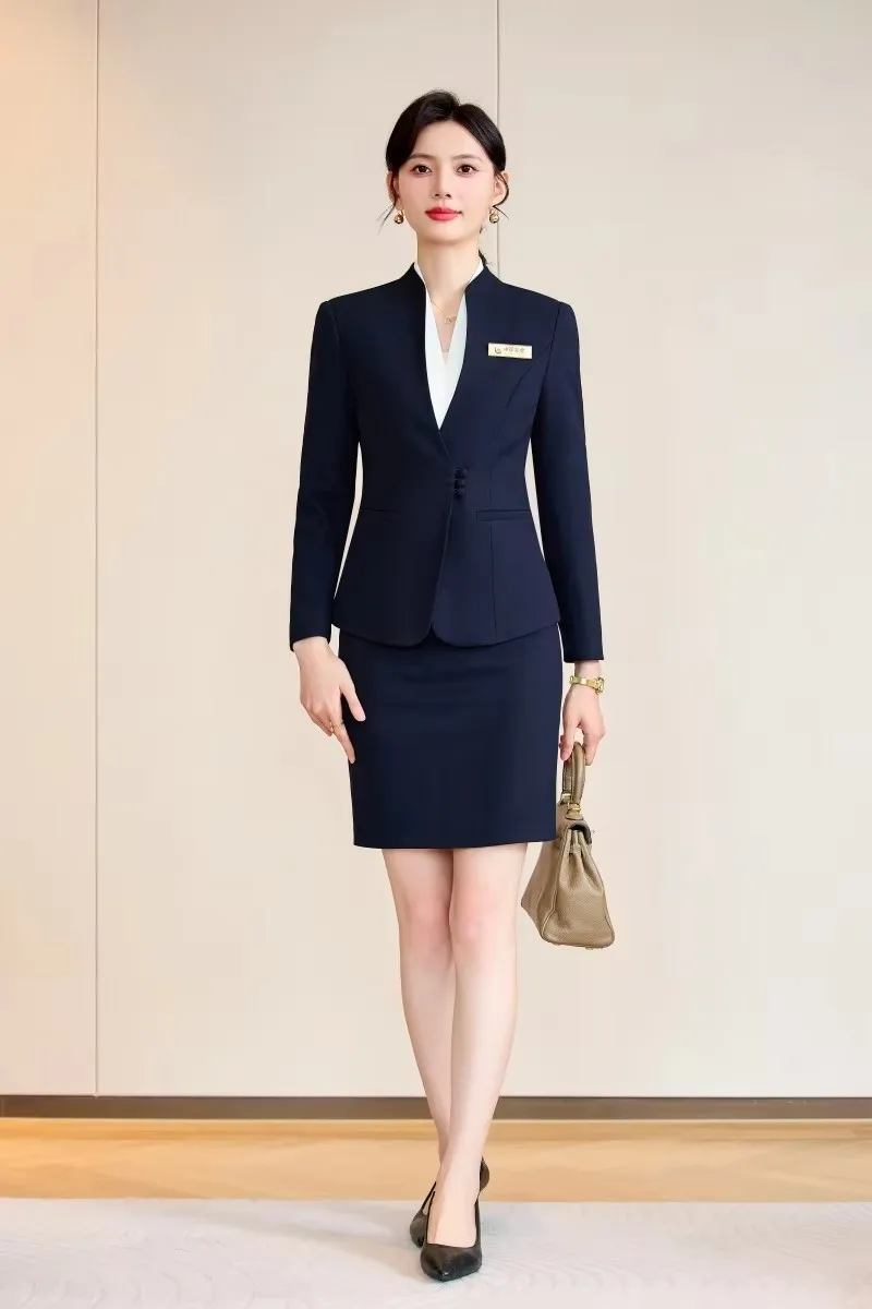 AIyssa professional womens skirt + blazer suit, elegant temperament, unique design,  2025 autumn and winter new style