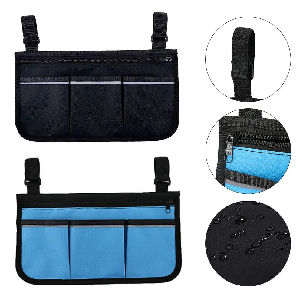 

Прочный водонепроницаемый боковой карманный органайзер для инвалидной коляски со светоотражающей полосой для повышения видимости и удобства