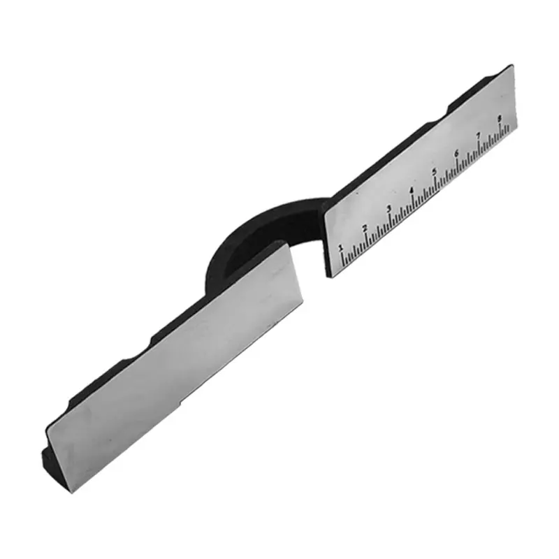 450mm Aluminum Fence Baffle for 255mm Cutting Equipment Featuring Measured Scale and 295mm Mounting Hole Layout