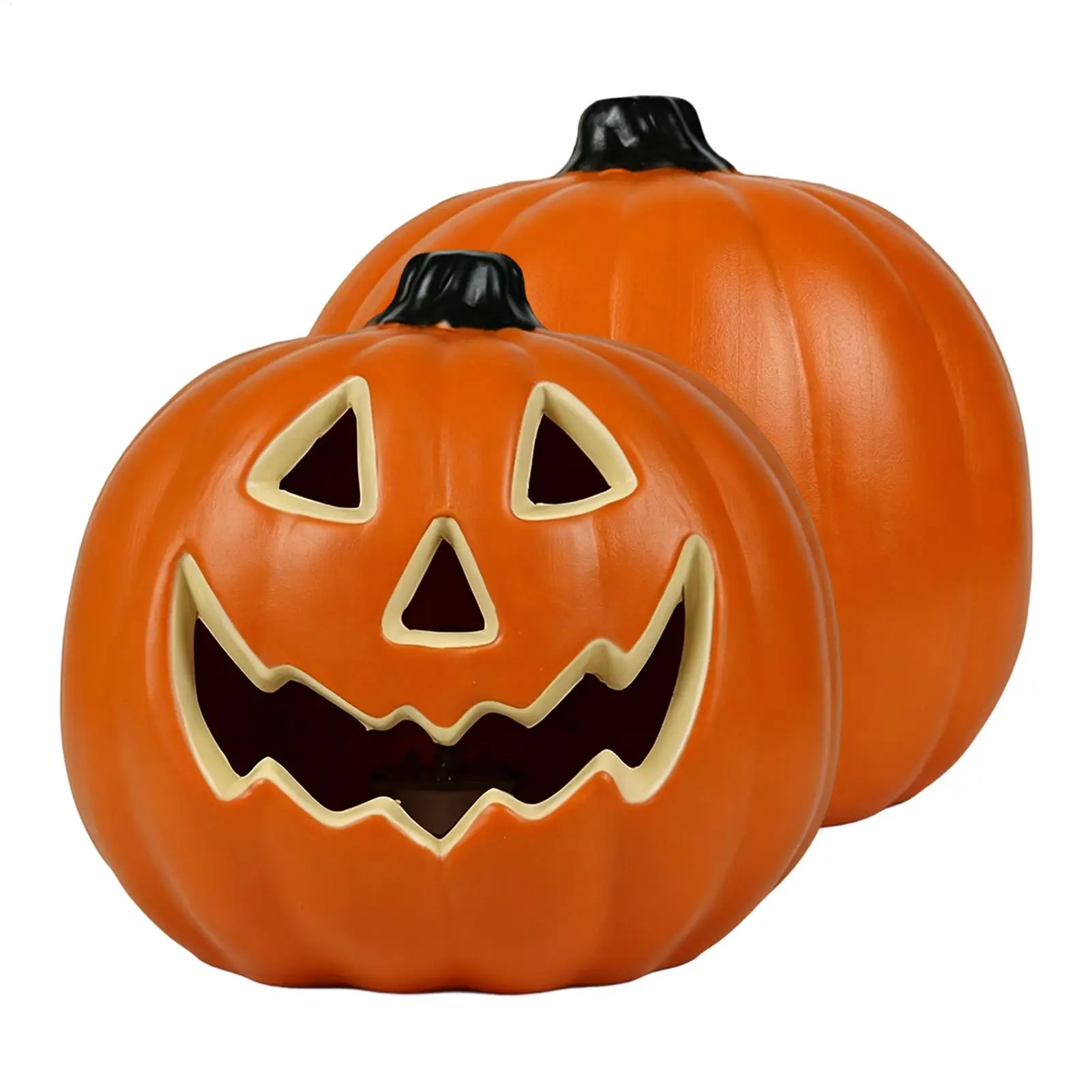Pumpkin Ghost Light Battery Powered Lighted Halloween Lantern Scary Ghost Pumpkin Lights for Apartment Farmhouse Office Patio