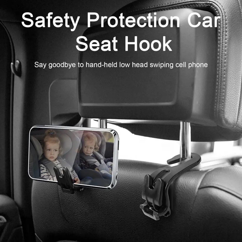 Childproof Car Seat Hook Hidden Car Seat Hook Efficient Car Organization Heavy Duty Seat Headrest Hooks for Storage Accessory