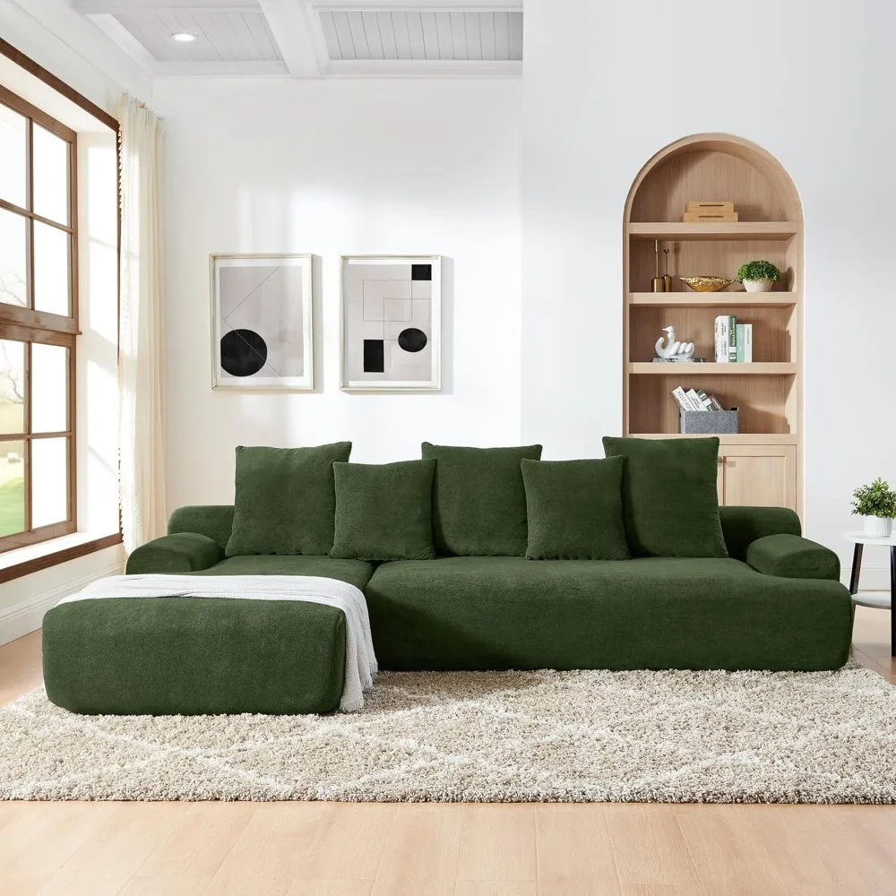 

Modern Upholstered L-Shape Sectional Sofa Couch, Modular Compressed Sofa with Free Combination for Living Room Bedroom