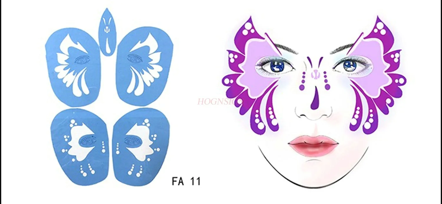 1set Facial painting template with loose and sticky texture Face Painting Templat