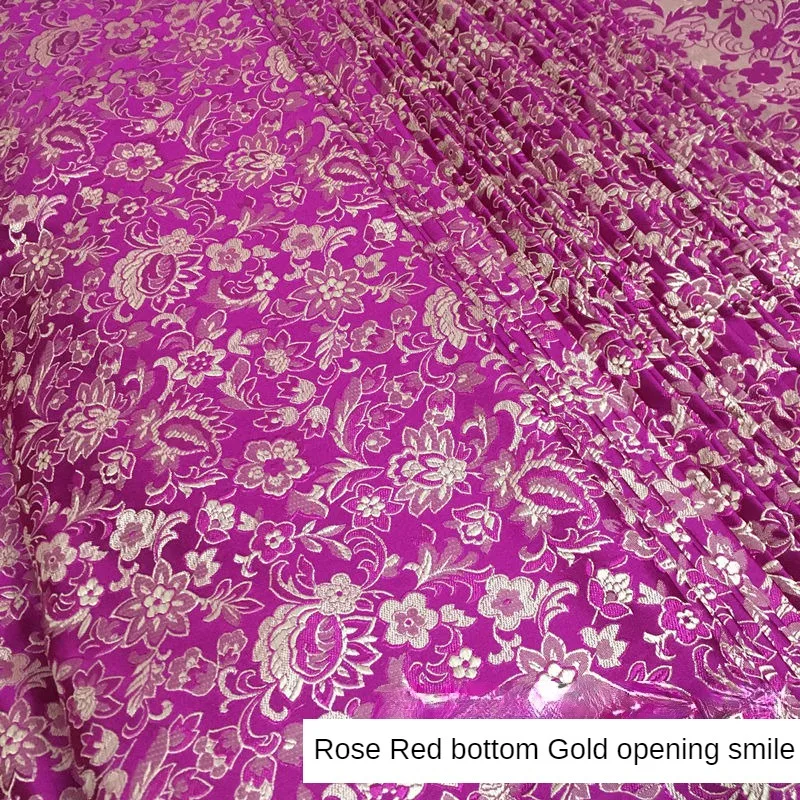 High-grade Flower Pattern Jacquard Fabric Brocade Smooth By Meter for Skirts Hanfu Sewing Plain Summer Printed Cloth Comfortable