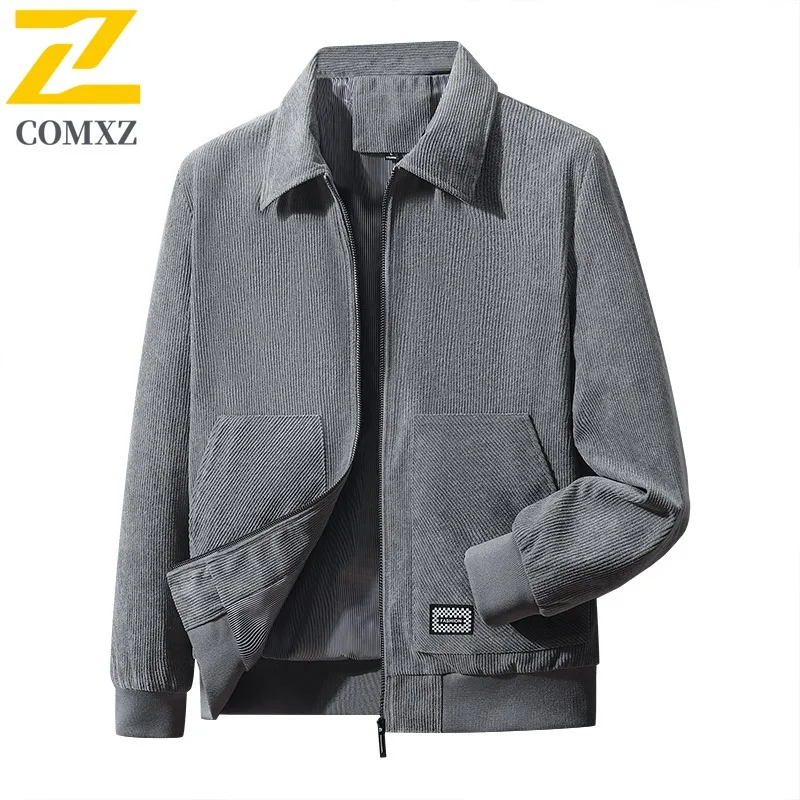 

COMXZ Повседневная куртка с воротником-стойкой, мужская толстая уличная ветрозащитная теплая парка для повседневного использования, уютная легкая зимняя новая одежда