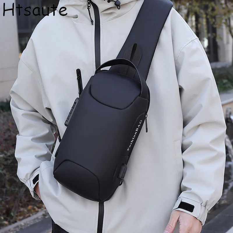 

Password Lock Anti-Theft Men's Bag Male Chest Pack Casual Sports Small Backpack Shoulder Crossbody Bag Motorcycle Bags