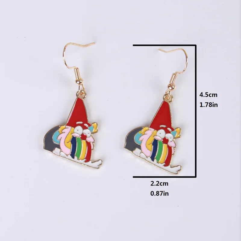 Pendientes de arcoíris con dibujos animados