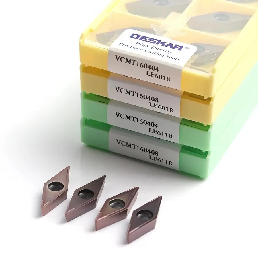 

VCMT160404/160408 LF6018 VCMT160404/160408 LF6118 Токарный станок с ЧПУ Внутреннее отверстие Ромб Режущие токарные инструменты Обработка нержавеющей стали