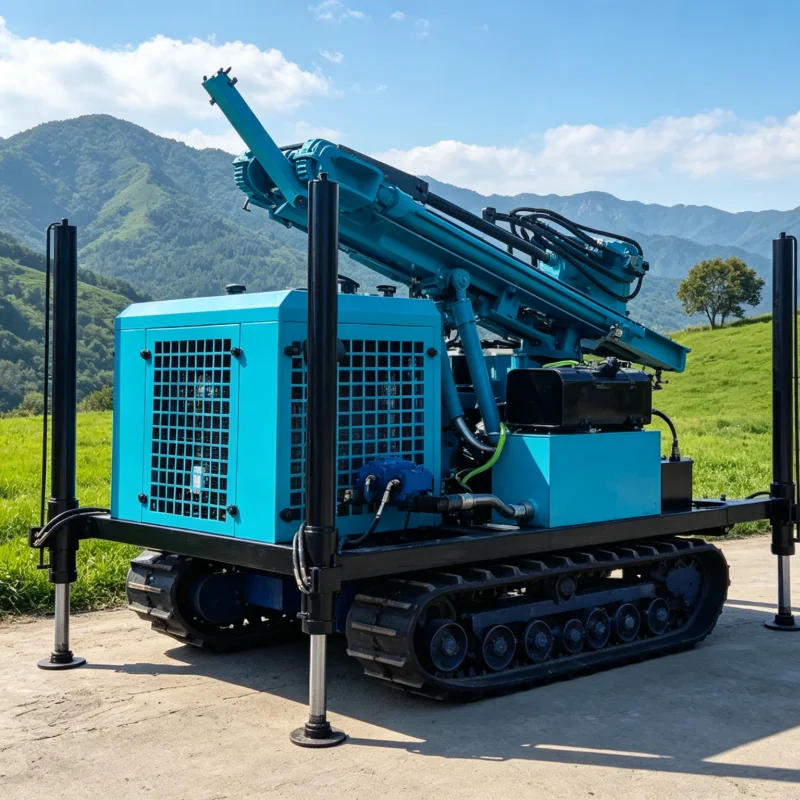 Customized Rotary Diesel Crawler Hydraulic Deep Water Well Drilling Rig 300M Flexible Movement Precise Positioning