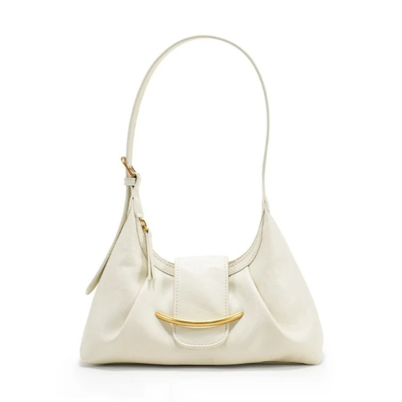Elegant Minimalist Everyday Shoulder Bag for Women Soft Genuine Leather Full Grain Leather Adjustable Strap Luxury Handbag