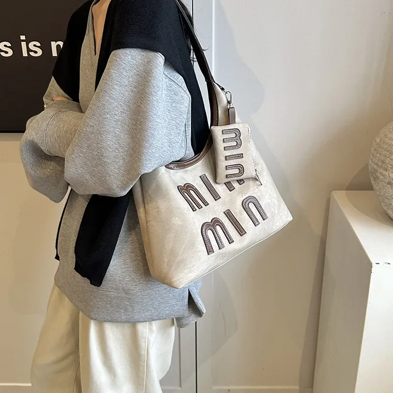 2025 Vintage Oversized Tote Women Convertible Crossbody/Shoulder Bag Multi-Pocket Reinforced Handles Bestseller