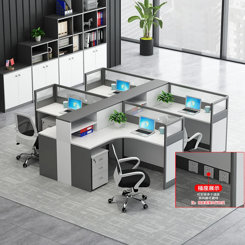 

Staff office desk and chair combination screen card seat, staff seat for 4 people, 6 people, office desk for simple modern