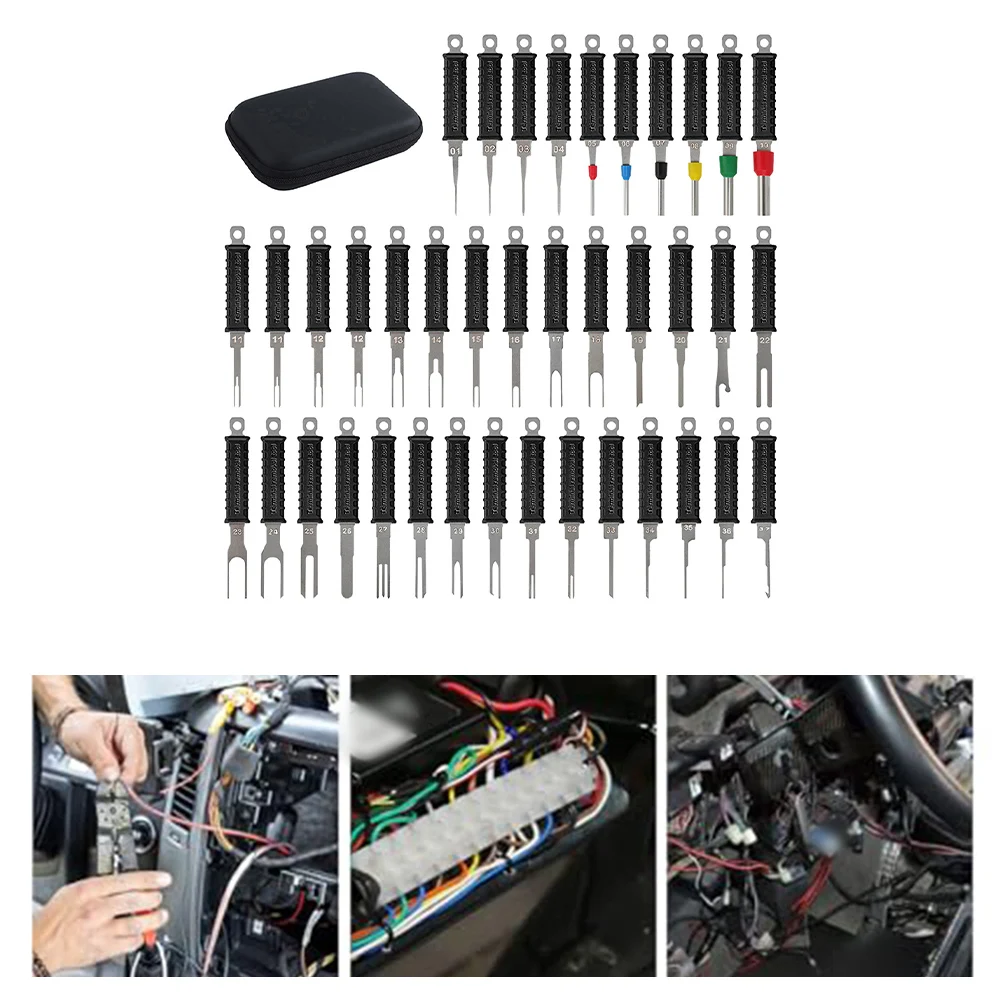 

39PCS Terminal Disassembly Tool For Car Audio Installation, ECU Work, Lighting Upgrades Sensors And Wiring Repair