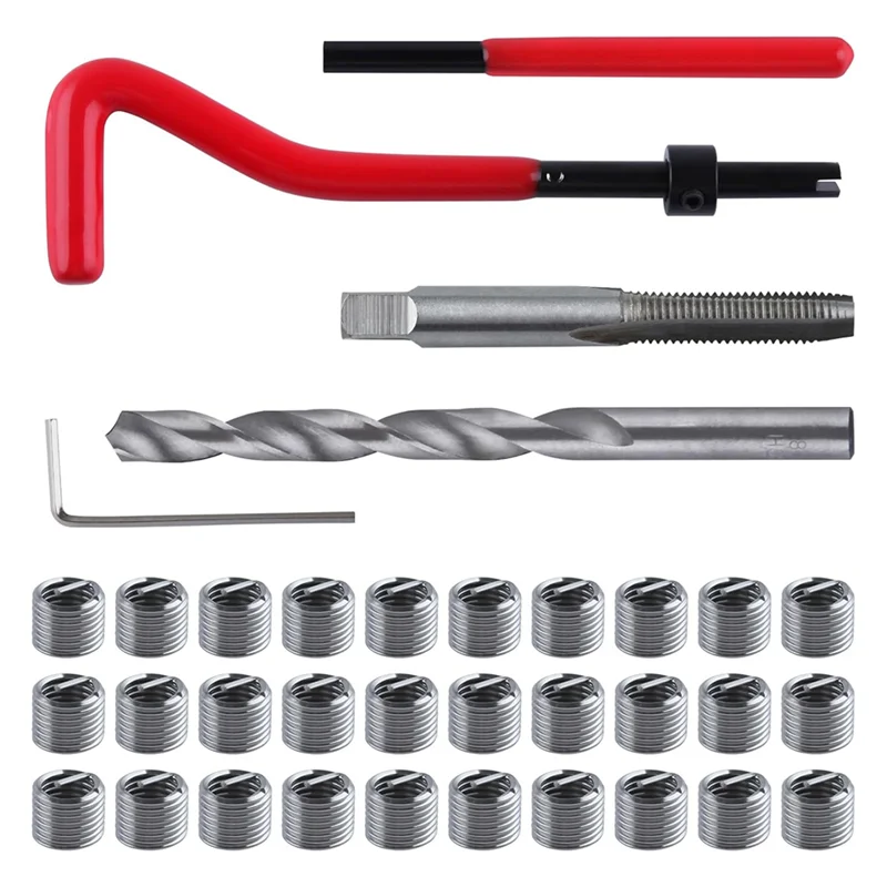 

SOFT-30 Piece M8x1.25 Thread Repair Kit, Metric Repair Kit With HSS Drill Bits Thread, For Auto Repairing