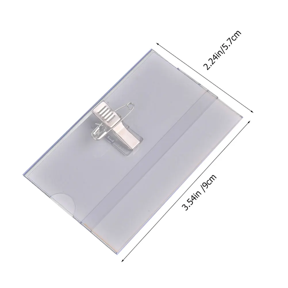 50個入り ネームタグクリップ 頑丈なバッジホルダー 軽量PVC スタッフバッジクリップ IDカード用 看護師 医師 ネームタグクリップ バッジ用