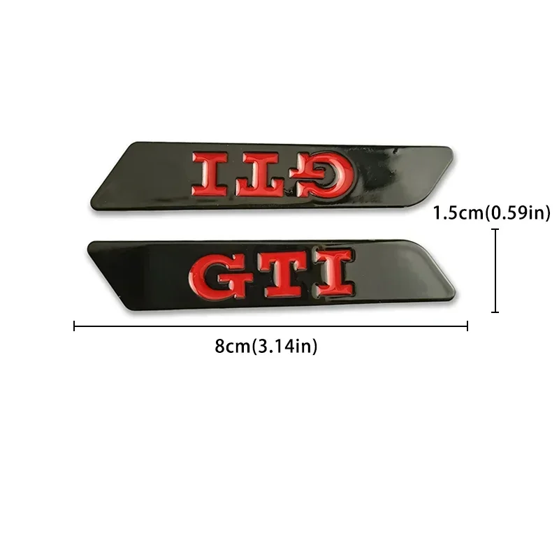 for Volkswagen VW GTI MK5 Passat Polo Golf 3 Jetta Tiguan Beetle Touran Metal Car Side Emblem Fender Badge Bumper Strip Stickers