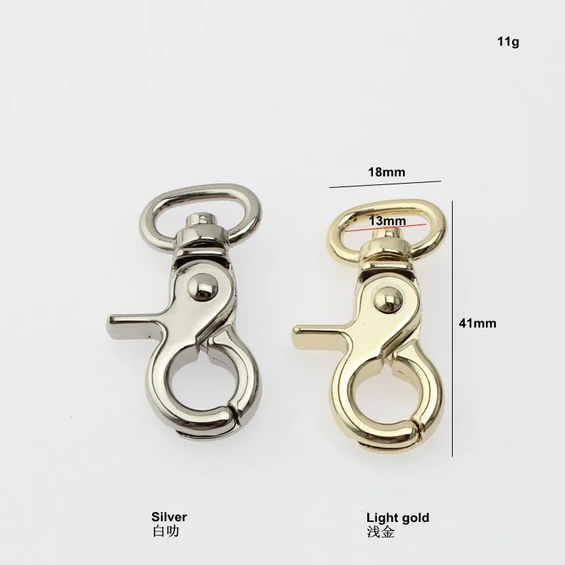 10-50pcs 41*13mm 2 colors trigger snap hook hand bag gold swivel clasp Snap hooks