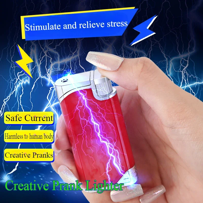

Newest Cigar igniter Electric Man Tricky Toy Spoof Electric Shock Windproof Inflatable Lighters & Smoking Cigarette Accessories