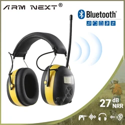 Cuffie antirumore Cuffie radio AM/FM Protezione per le orecchie Cuffie Bluetooth 5.1 Difesa di sicurezza per la falciatura del lavoro del prato