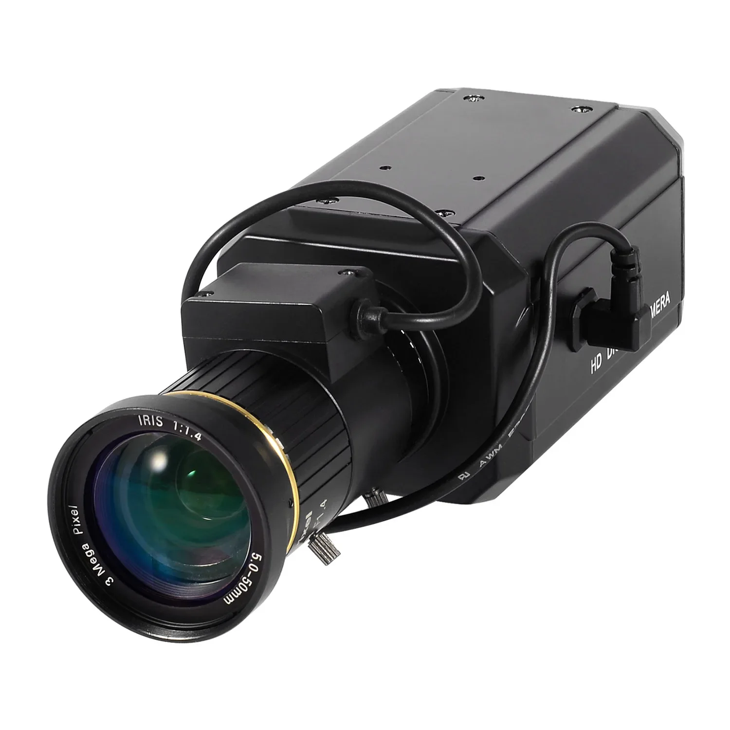 

Vanxse CCTV 4MP POE Netwok IP Security Camera Box Bullet Camera 5-50mm Varifocal Lens Auto IRIS APP Remote Surveillance Camera