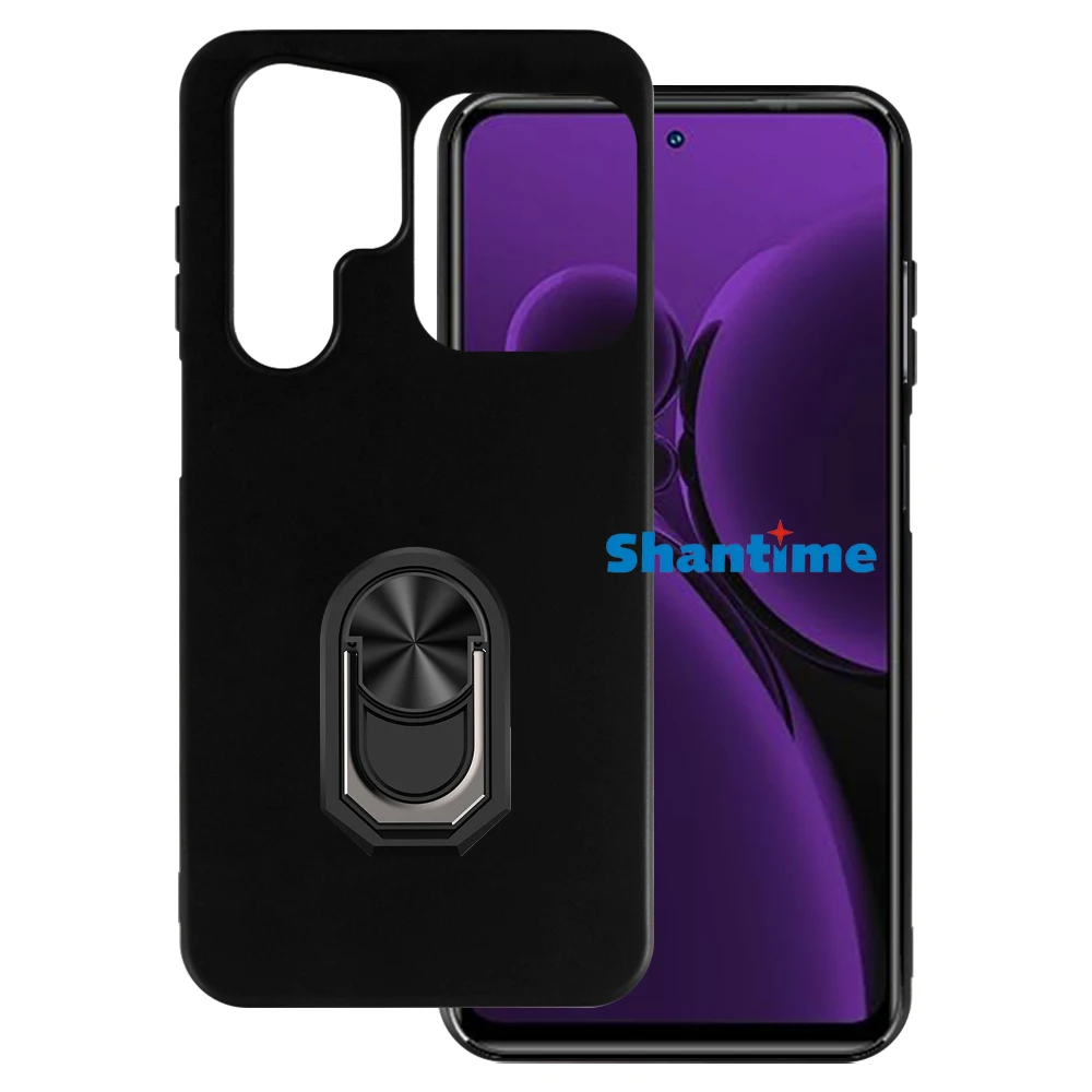 Luxury Shockproof Ring Holder For Oukitel C68 Plus Case Soft Silicone TPU Protective Holder Cover