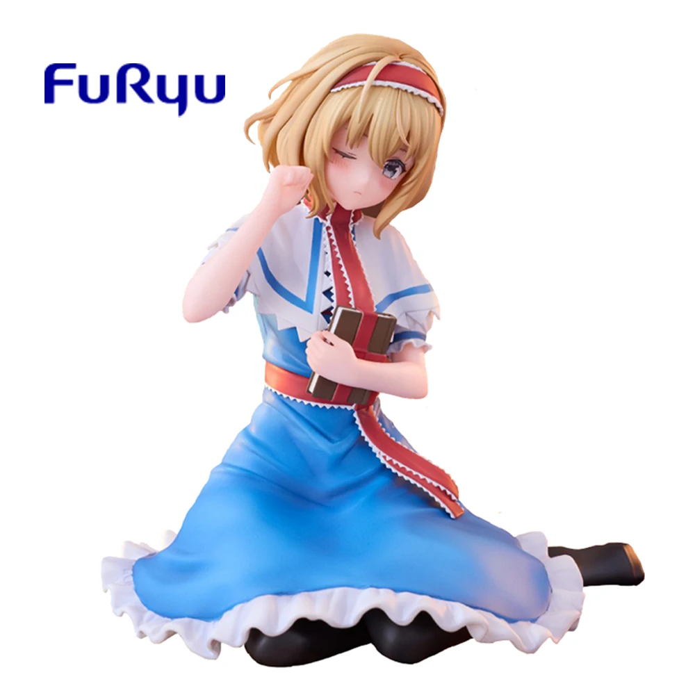 Oryginalny FuRyu Touhou Project Alice Margatroid Noodle Stopper rysunek Kawaii Anime Model kolekcjonerskie zabawki prezent dla dziecka 10Cm