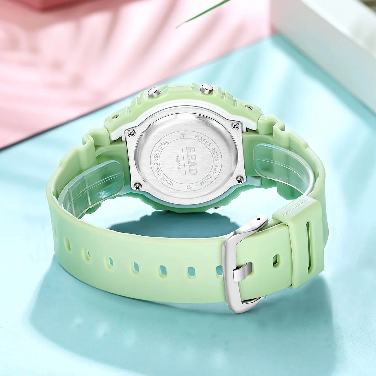 Women's Waterproof Multifunctional Digital Sports Watch Fashion Square Design Simple Electronic