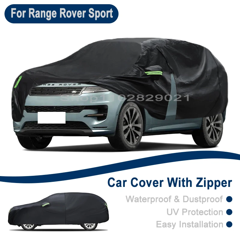 

Outdoor Full Vehicle Cover For Land Rover Range Rover Sport - Side Zipper Design, Waterproof Dustproof Sun Protection Car Cover