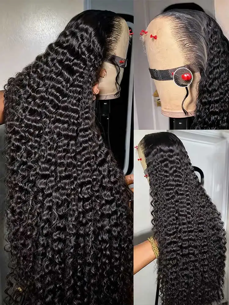 250% Глубокие Волны Фронтальные Парики 13x4 Парики Фронта Шнурка Человеческих Волос 13x6 HD Прозрачный Парик Фронта Шнурка Джерри Вьющиеся Парики Человеческих Волос