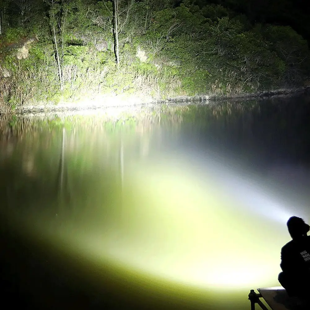 7LED  High Power Led Flashlights Rechargeable Camping Spotlight With Side Light 4 Modes Camping Emergency Outdoor Light