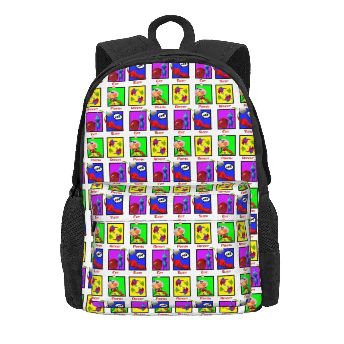 

Eat Sleep Pikmin Repeat Backpack Daypack Large Capacity Kids BookBag School Bag Shoulder Bags for Men Women