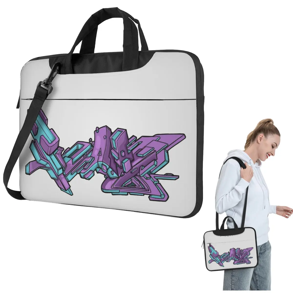 

Grape Ice Crossbody Laptop Bag Case Computer Bag Resistant Protective Notebook Pouch for Macbook Pro