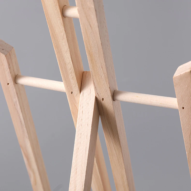5 Stück Mini-Holzständer für Handyhalter, klappbare Tischhalterung, Dreieckshalterung, Zeichenbrett, Kunstbedarf – Detail 10
