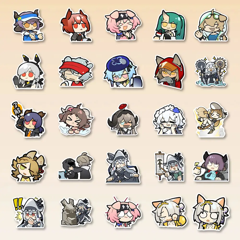 ملصقات أنيمي Arknights Specter لأجهزة الكمبيوتر المحمول ، كرتون لطيف ، تزيين الجدار ، سطح الطاولة ، 54 الغيتار