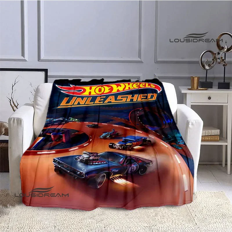 Hot Wheels Fashion logo Printed blankets Children's Warm Flange blanket Home travel blanket bed linings Birthday Gift