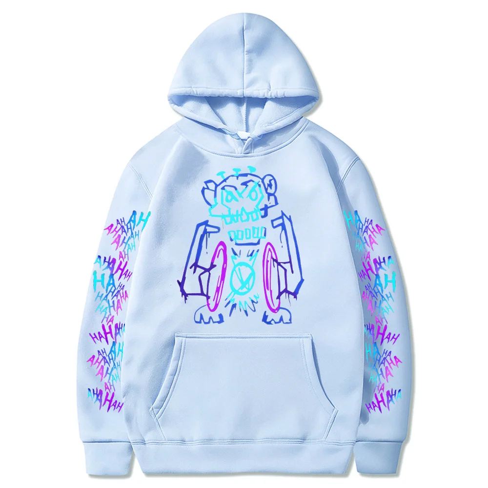 Hot Anime Monkey Graffiti Sweatshirt Arcane Jinx Hoodies Unisex Two Sides Street Sportswear Harajuku Grunge Aesthetic Pullovers