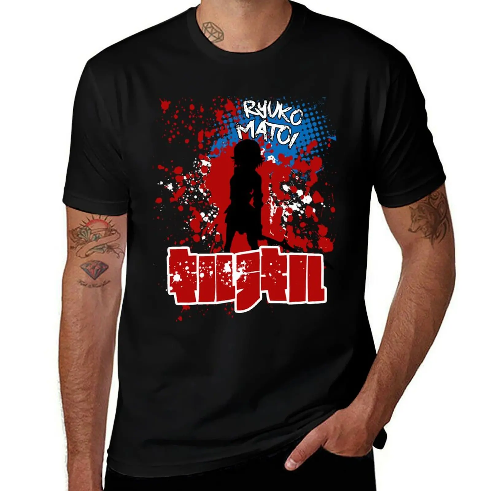 Ryuko splatter T-Shirt Anti-Wrinkle Short Sleeve T-Shirt
