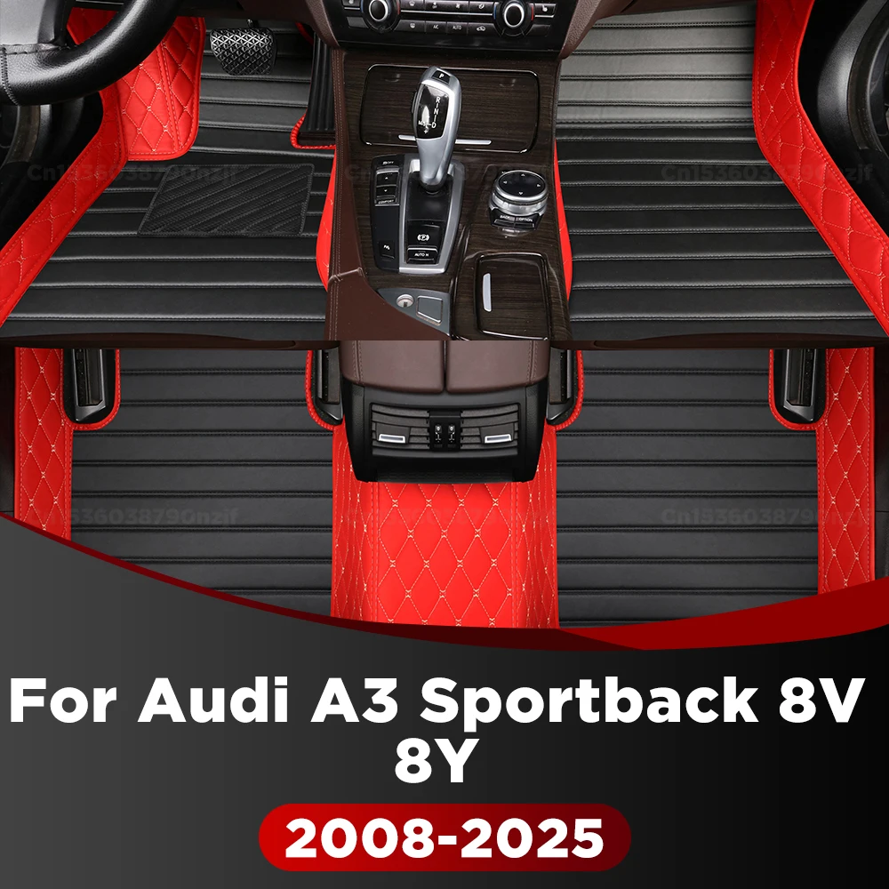 

For Audi A3 Sportback 8V 8Y All models 2008-2025 Custom Car Floor Mats Automobile Carpet Cover Interior Accessories 2024 2023