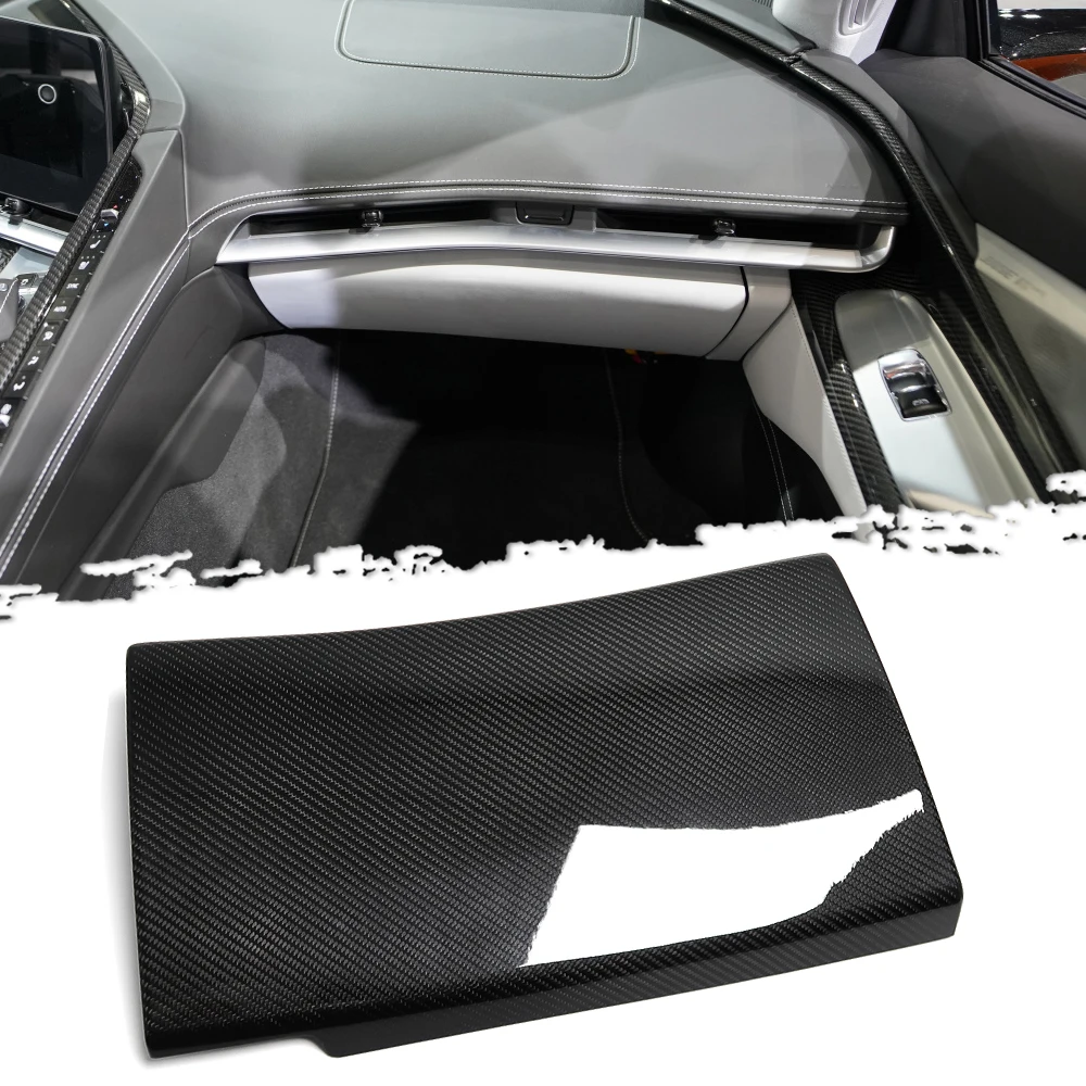 

Dry Carbon Fiber for Chevrolet Corvette C8 2020-2023 Passenger Storage Box Panel Interior Car Accessories