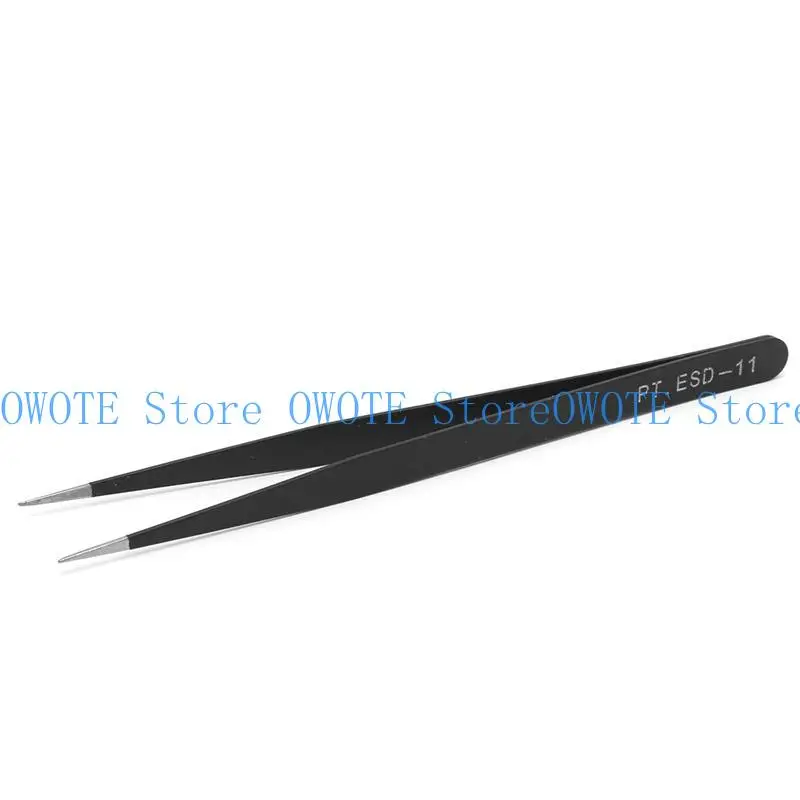 

652F Practical Tweezers Anti-rust Stainless Steel Pointed Tweezers for Craft Arts Soldering DIY Jewelry Making Picking Tool