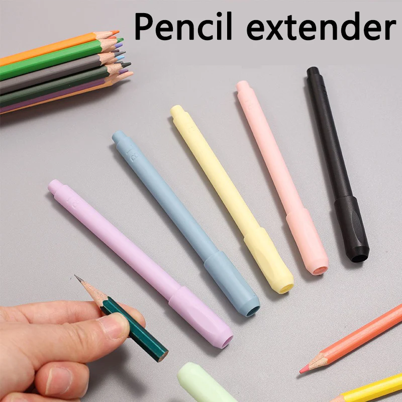 5 Pcs Pencil extender art pen grip pen holder sketching pencil colored pencil case extension art supplies school office supplies