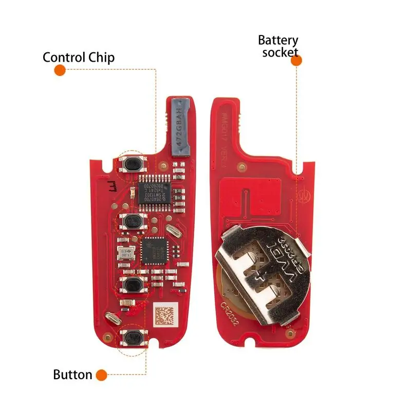 Xhorse XNFO01EN Wireless Universal Remote Key for Ford Style 4 Buttons Working with Xhorse VVDI Key Tool