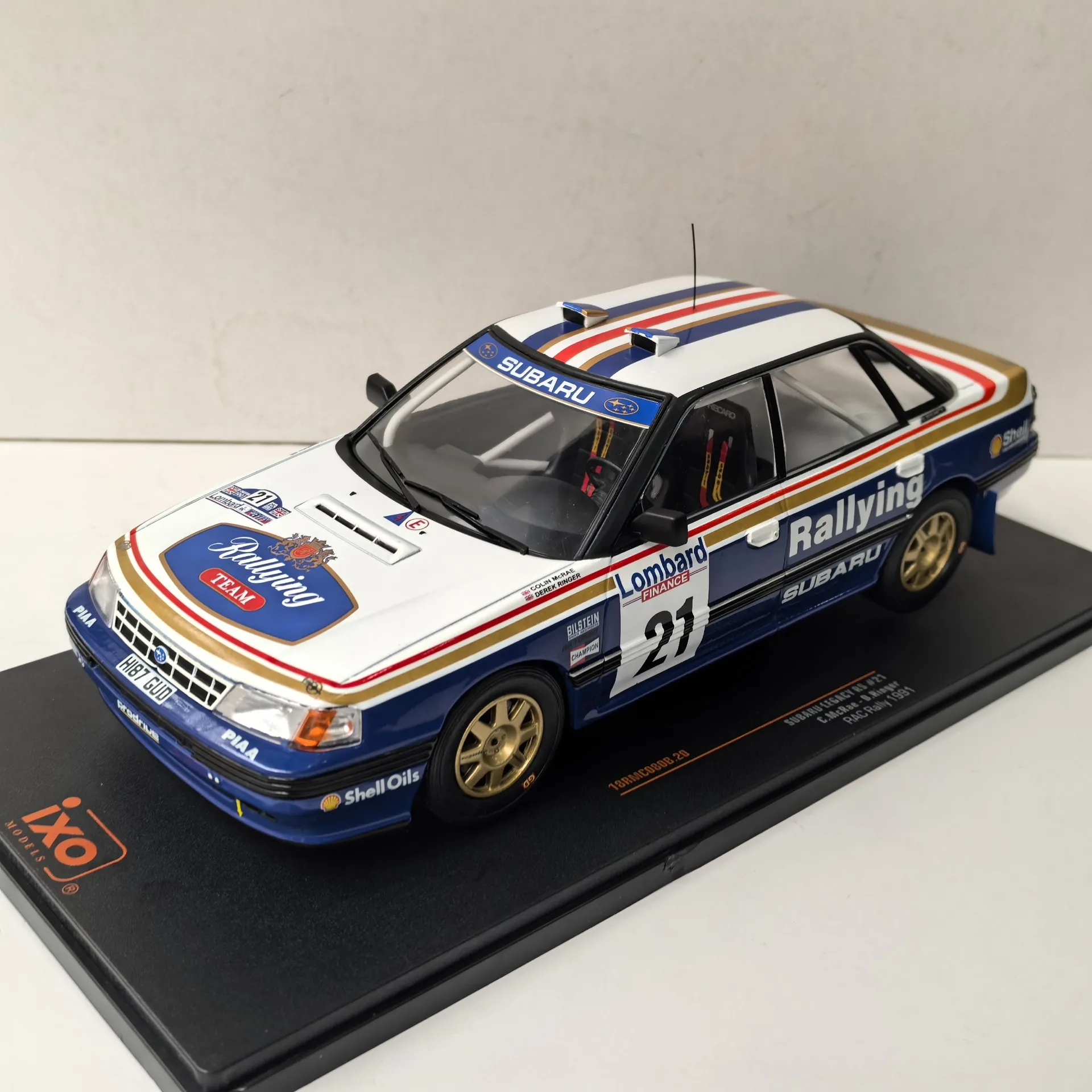 IXO 1:18 مقياس سوبارو RS # 21 1991 نموذج سيارة مصنوع من خليط معدني لعبة دييكاست الحلي ألعاب تذكارية قابلة للجمع #1