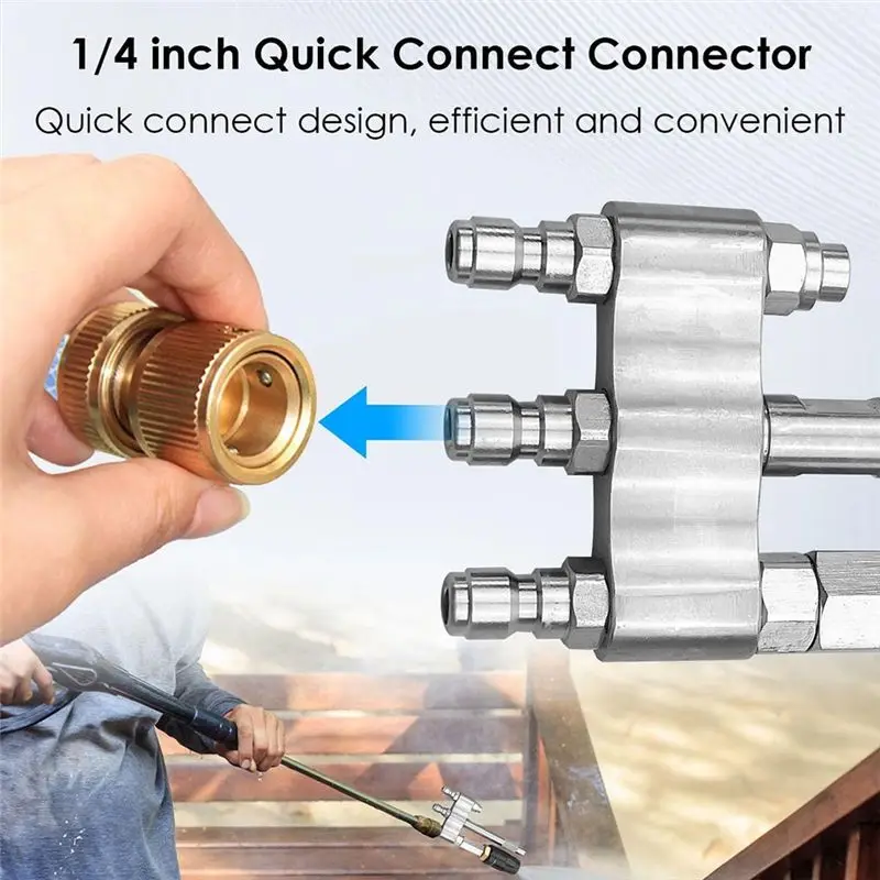 AEE2-Pressure Washer Chemical Tip M5 Twist Nozzles, Long Range Chemical Shooter For 3-7 GPM, 1/4 Inch Quick Connect 3 Nozzles